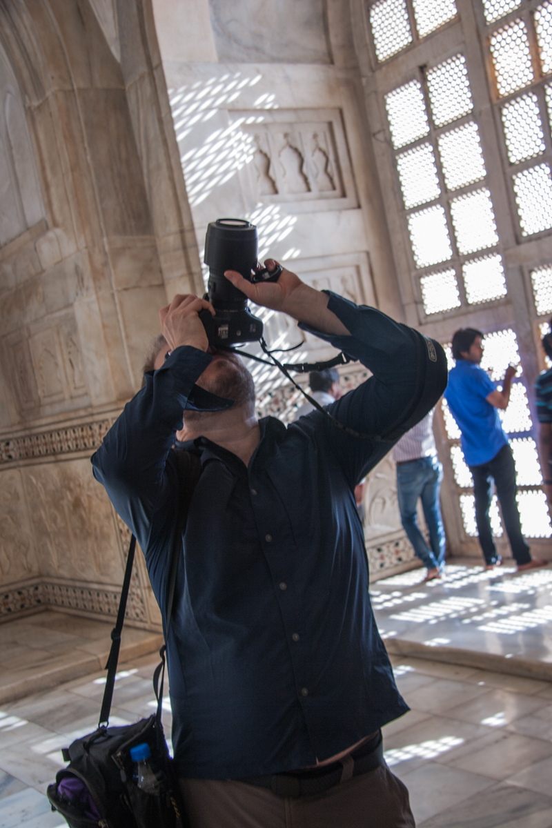 Dan Photographing Inside the Mausoleum