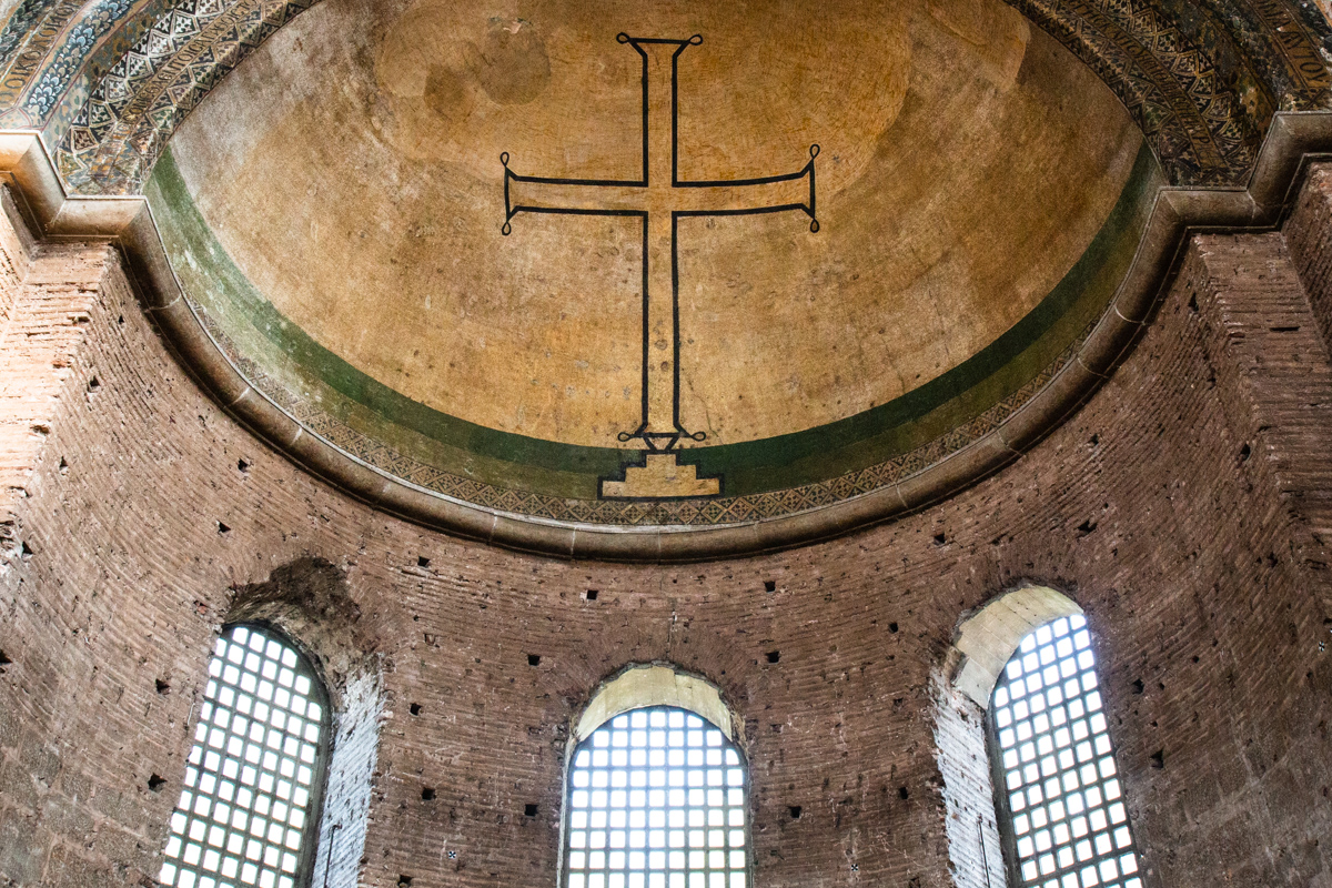 Apse Dome with Byzantine Iconiclast Cross