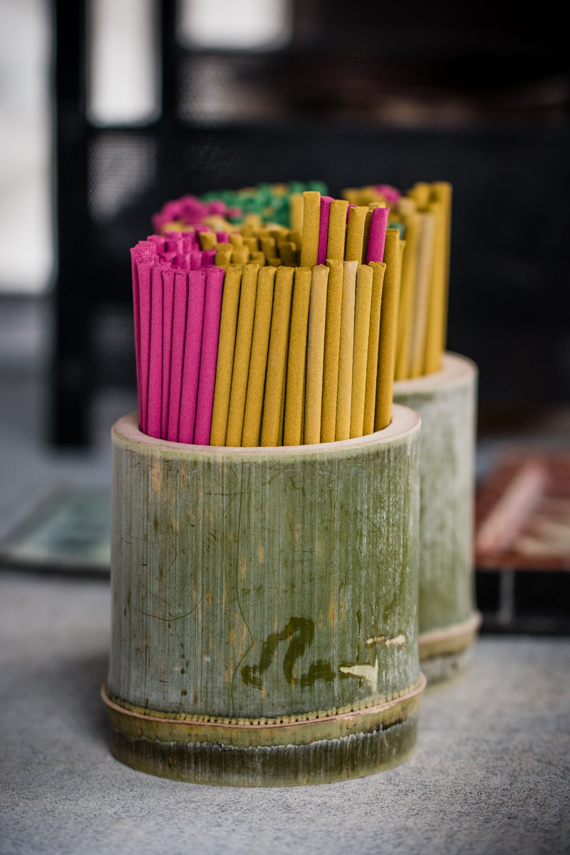 Incense in Bamboo Containers