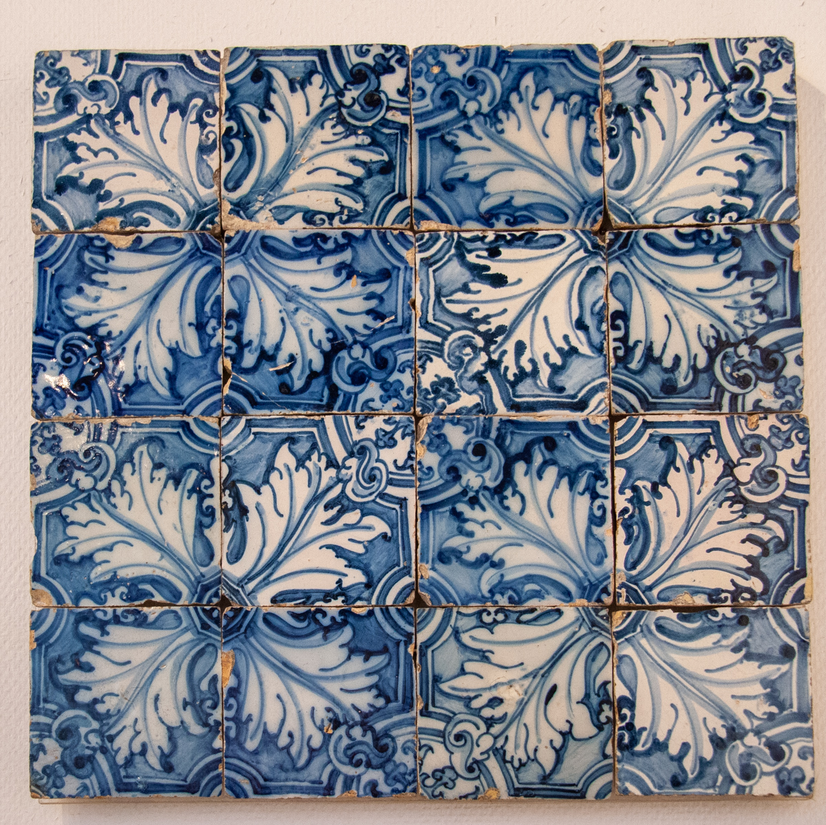 17th Century 'Vine Leaf' Tiles